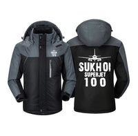 Thumbnail for Sukhoi Superjet 100 & Plane Designed Thick Winter Jackets