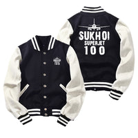 Thumbnail for Sukhoi Superjet 100 & Plane Designed Baseball Style Jackets