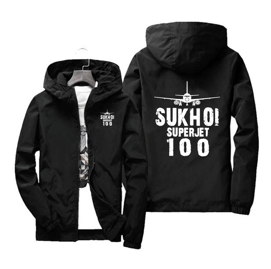 Sukhoi Superjet 100 & Plane Designed Windbreaker Jackets