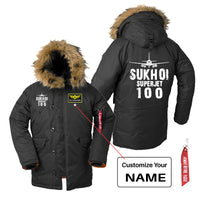Thumbnail for Sukhoi Superjet 100 & Plane Designed Parka Bomber Jackets