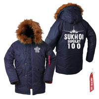 Thumbnail for Sukhoi Superjet 100 & Plane Designed Parka Bomber Jackets