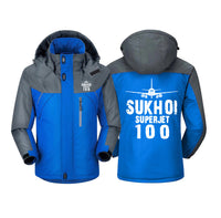 Thumbnail for Sukhoi Superjet 100 & Plane Designed Thick Winter Jackets