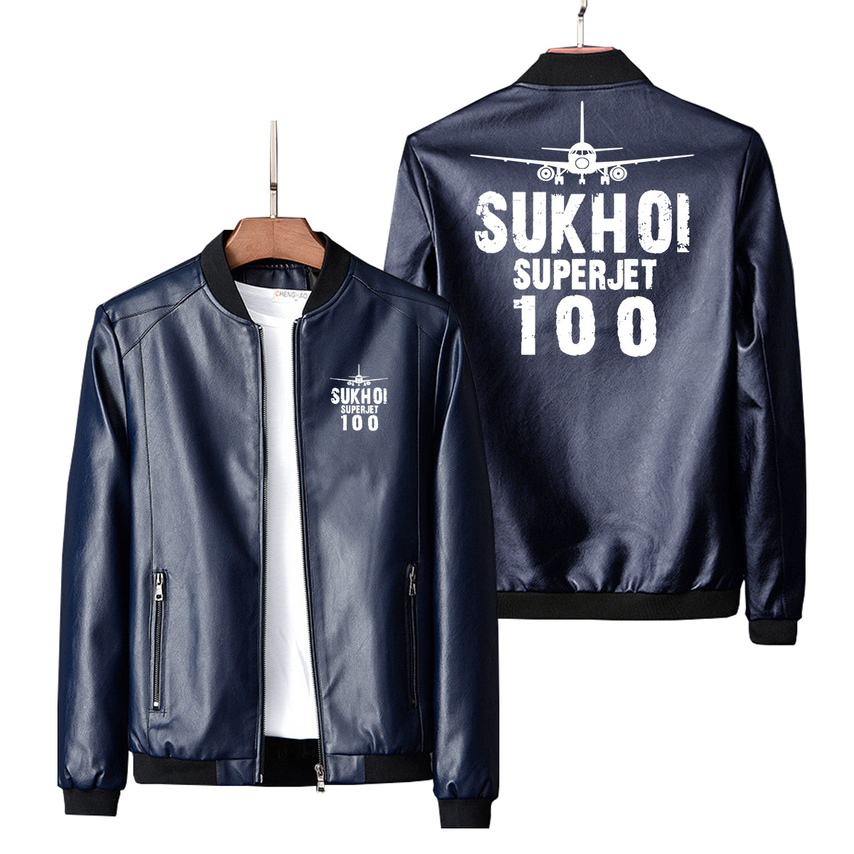 Sukhoi Superjet 100 & Plane Designed PU Leather Jackets