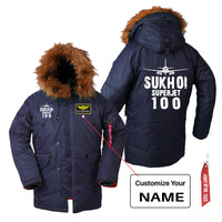 Thumbnail for Sukhoi Superjet 100 & Plane Designed Parka Bomber Jackets