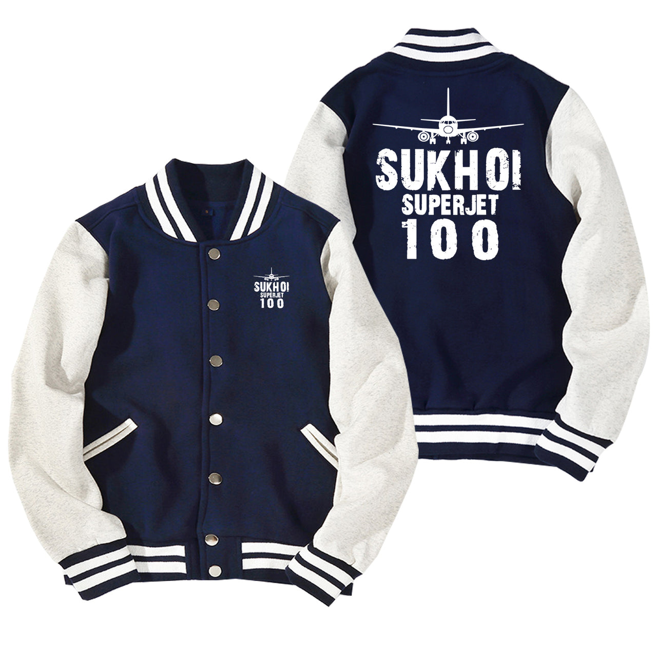 Sukhoi Superjet 100 & Plane Designed Baseball Style Jackets