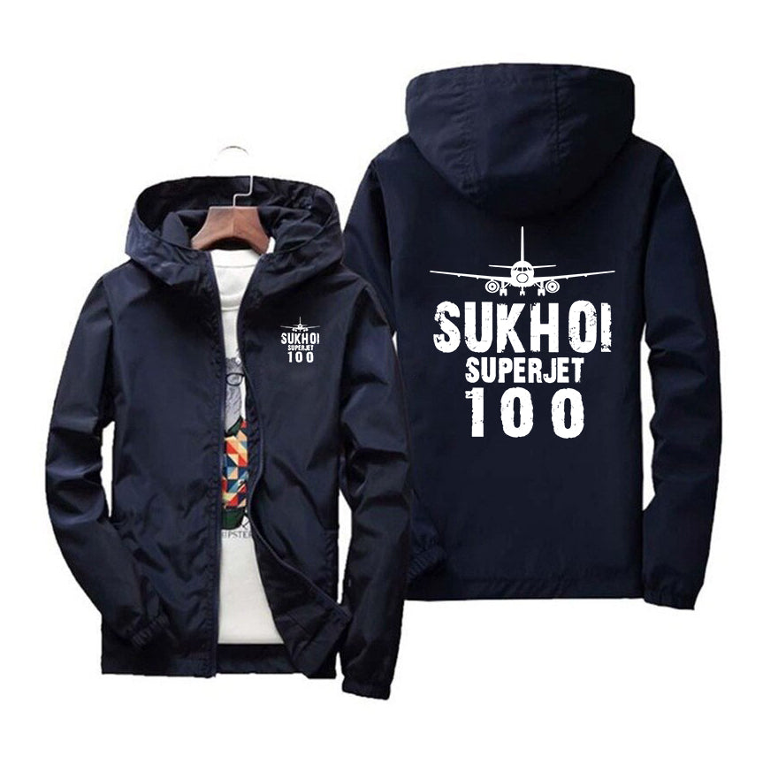 Sukhoi Superjet 100 & Plane Designed Windbreaker Jackets