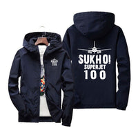 Thumbnail for Sukhoi Superjet 100 & Plane Designed Windbreaker Jackets