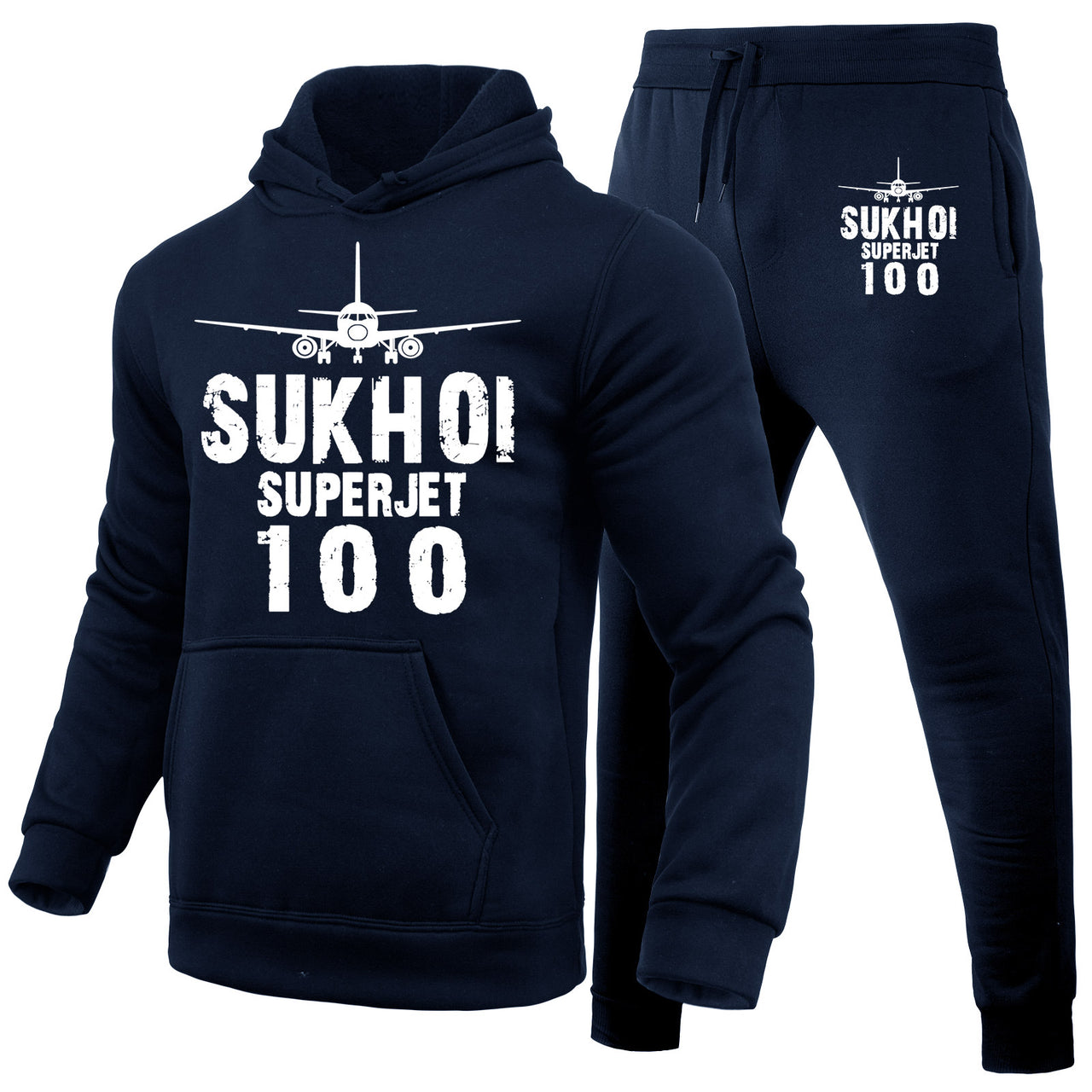 Sukhoi Superjet 100 & Plane Designed Hoodies & Sweatpants Set