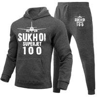 Thumbnail for Sukhoi Superjet 100 & Plane Designed Hoodies & Sweatpants Set