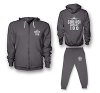 Thumbnail for Sukhoi Superjet 100 & Plane Designed Zipped Hoodies & Sweatpants Set