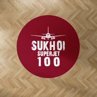 Thumbnail for Sukhoi Superjet 100 & Plane Designed Carpet & Floor Mats (Round)