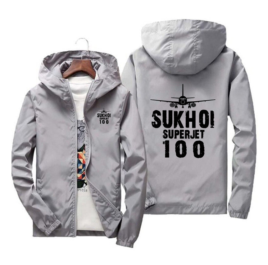 Sukhoi Superjet 100 & Plane Designed Windbreaker Jackets