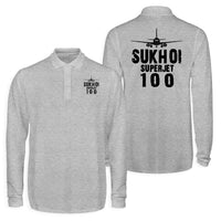 Thumbnail for Sukhoi Superjet 100 & Plane Designed Long Sleeve Polo T-Shirts (Double-Side)
