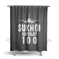 Thumbnail for Sukhoi Superjet 100 & Plane Designed Shower Curtains