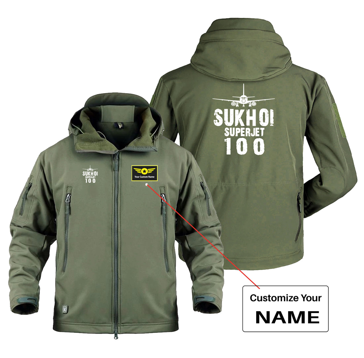 Sukhoi Superjet 100 & Plane Designed Military Jackets (Customizable)