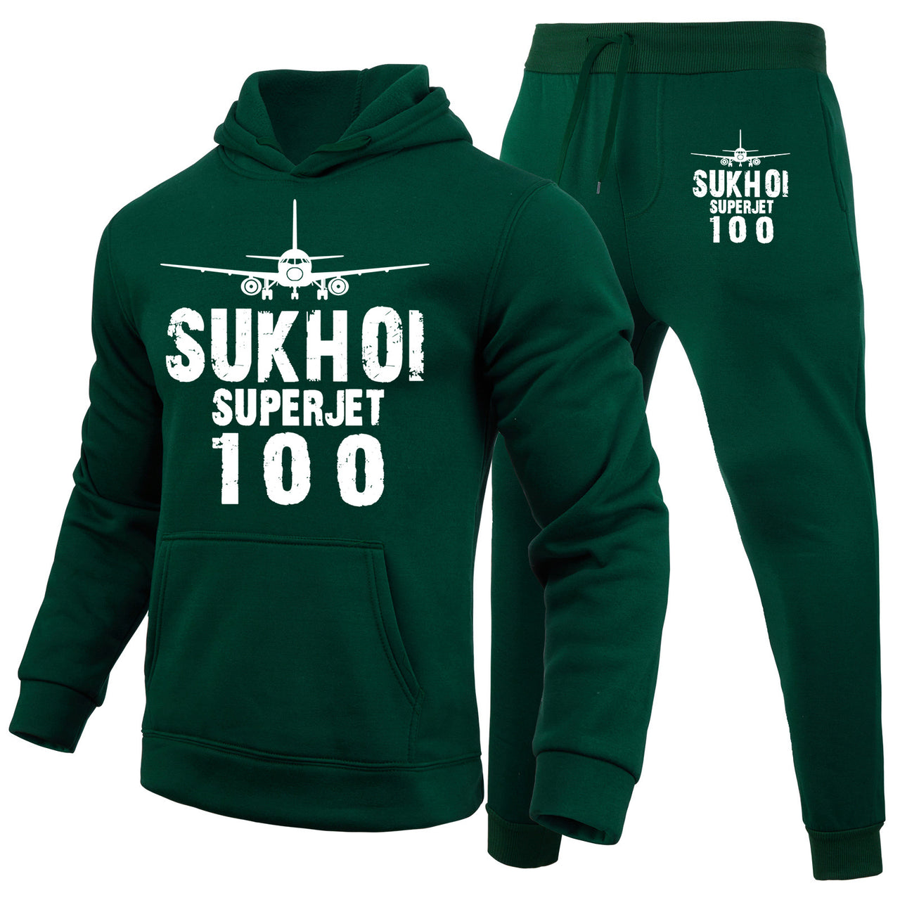 Sukhoi Superjet 100 & Plane Designed Hoodies & Sweatpants Set