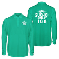 Thumbnail for Sukhoi Superjet 100 & Plane Designed Long Sleeve Polo T-Shirts (Double-Side)