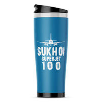 Thumbnail for Sukhoi Superjet 100 & Plane Designed Travel Mugs