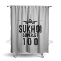 Thumbnail for Sukhoi Superjet 100 & Plane Designed Shower Curtains