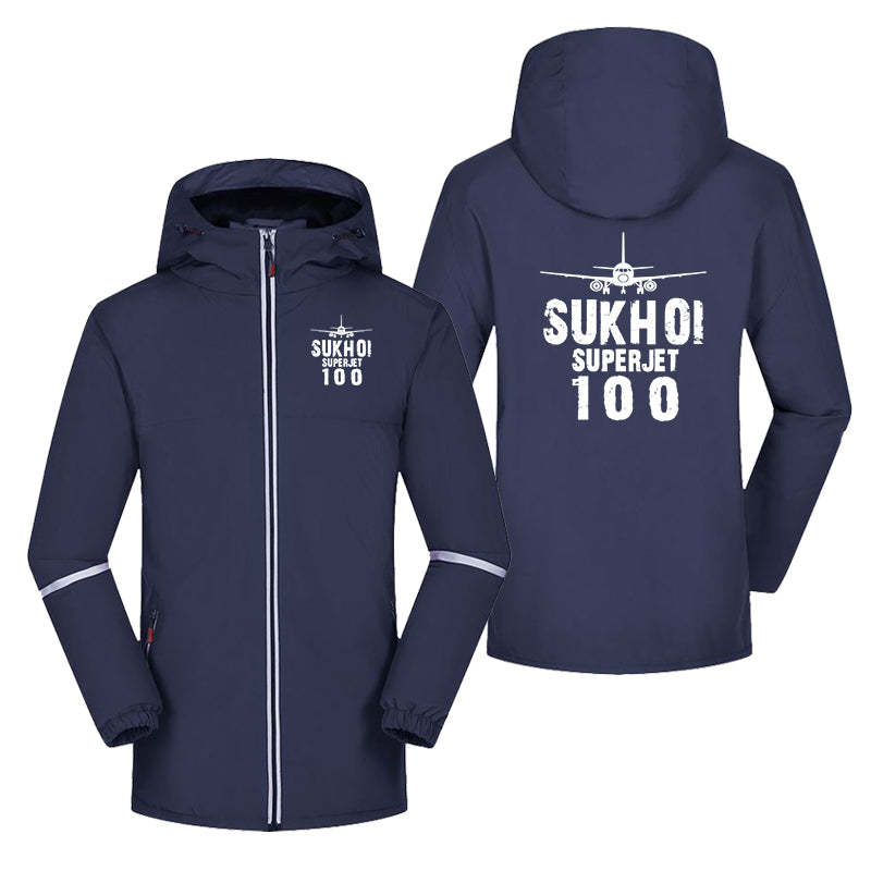 Sukhoi Superjet 100 & Plane Designed Rain Coats & Jackets
