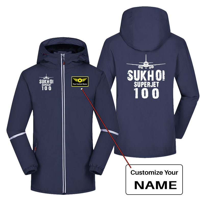 Sukhoi Superjet 100 & Plane Designed Rain Coats & Jackets