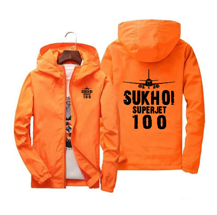 Sukhoi Superjet 100 & Plane Designed Windbreaker Jackets