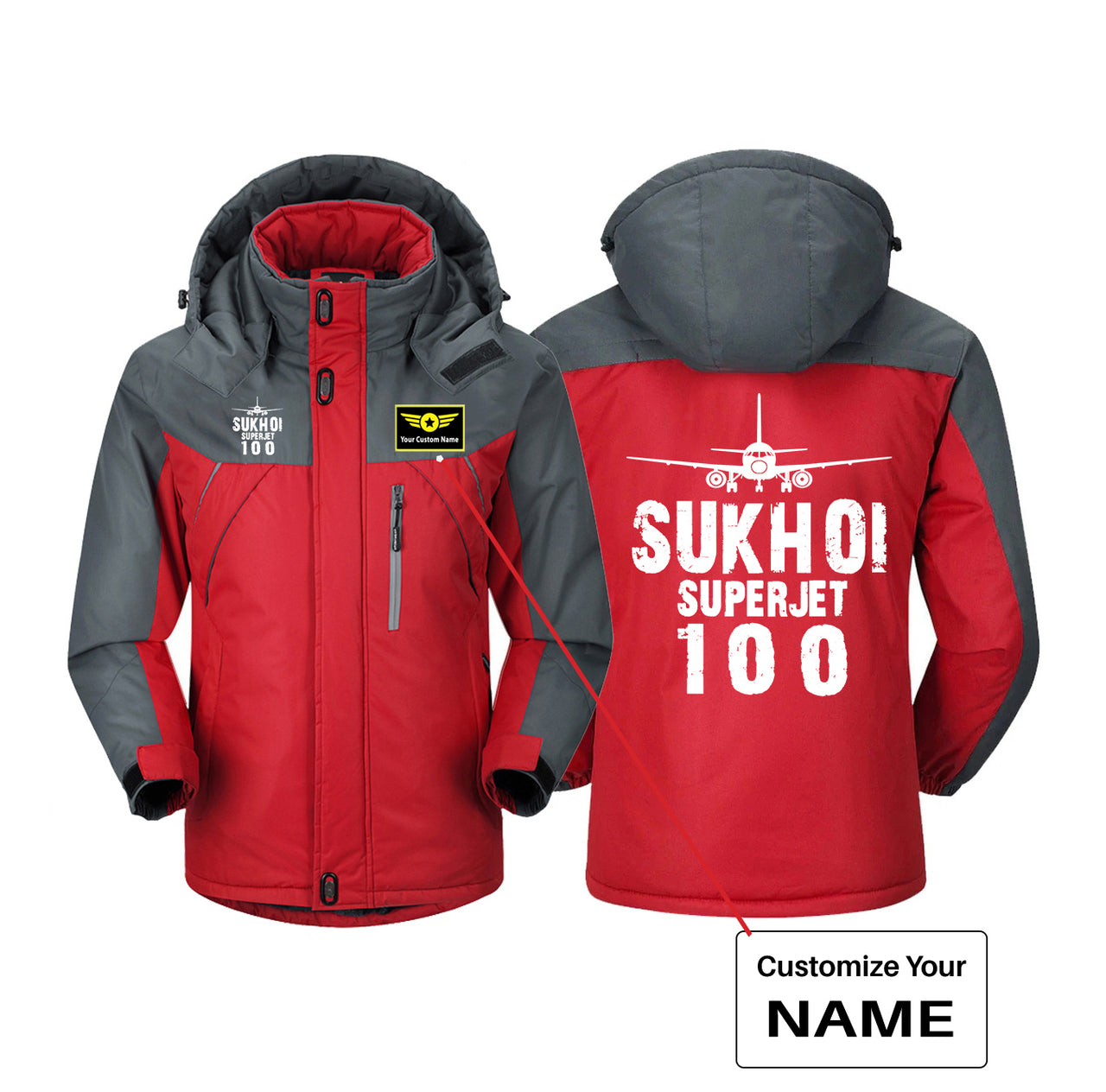 Sukhoi Superjet 100 & Plane Designed Thick Winter Jackets