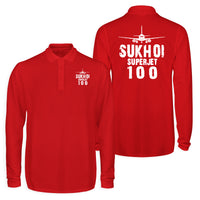 Thumbnail for Sukhoi Superjet 100 & Plane Designed Long Sleeve Polo T-Shirts (Double-Side)