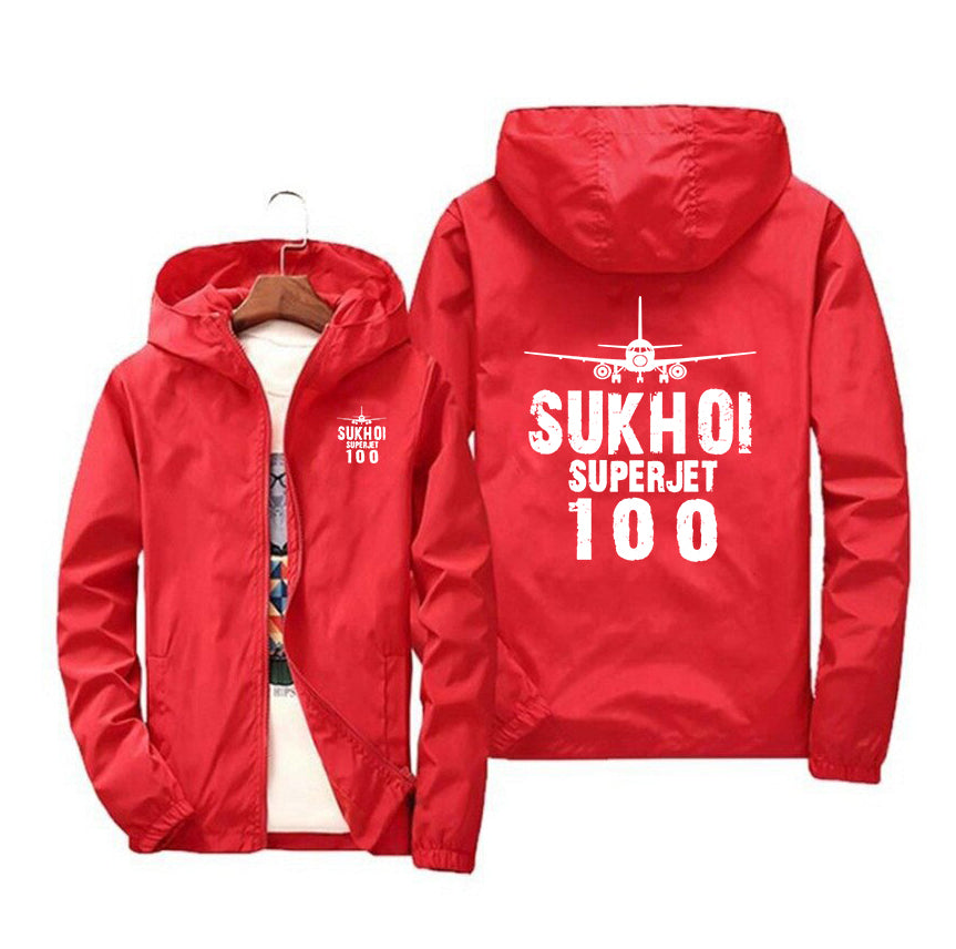 Sukhoi Superjet 100 & Plane Designed Windbreaker Jackets