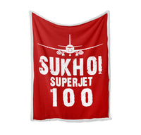 Thumbnail for Sukhoi Superjet 100 & Plane Designed Bed Blankets & Covers