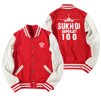 Thumbnail for Sukhoi Superjet 100 & Plane Designed Baseball Style Jackets