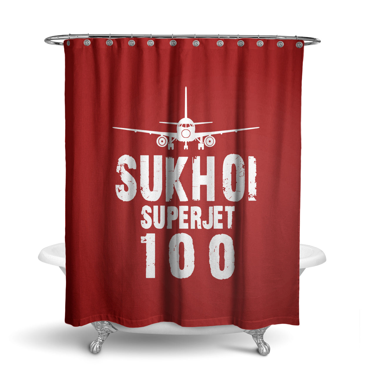 Sukhoi Superjet 100 & Plane Designed Shower Curtains