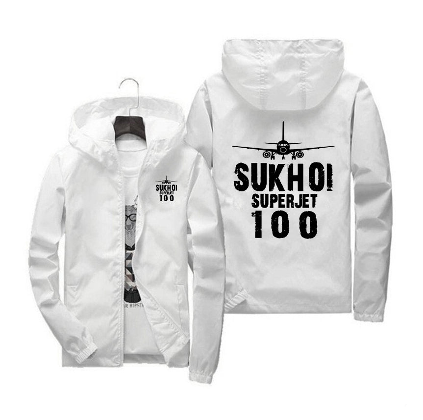 Sukhoi Superjet 100 & Plane Designed Windbreaker Jackets