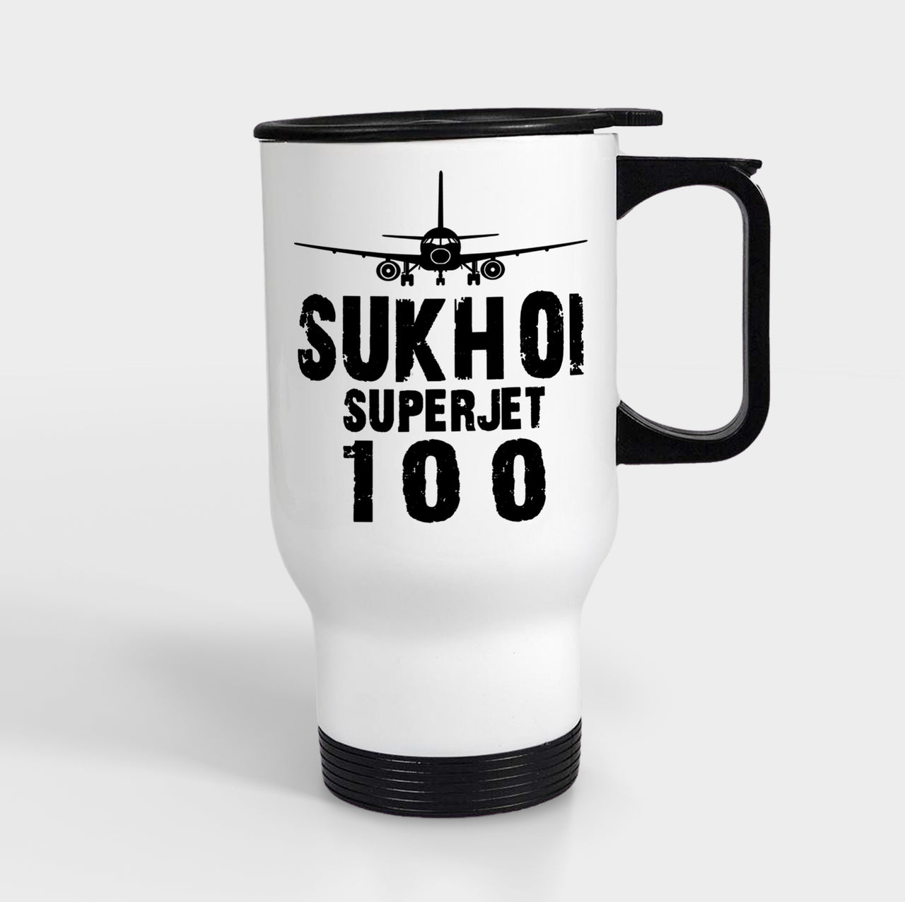 Sukhoi Superjet 100 & Plane Designed Travel Mugs (With Holder)