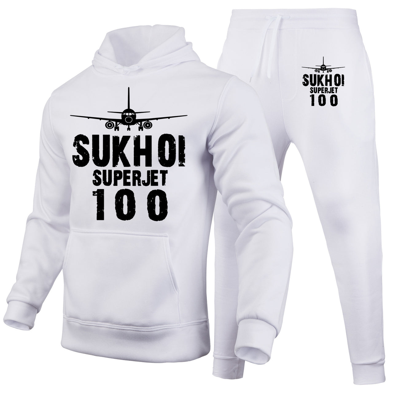 Sukhoi Superjet 100 & Plane Designed Hoodies & Sweatpants Set