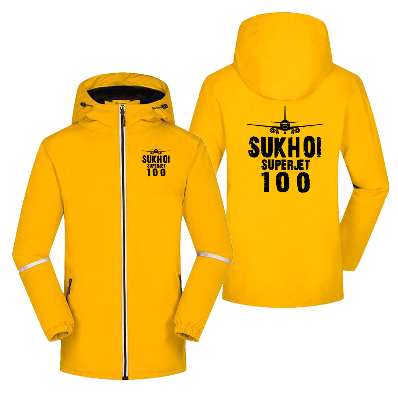 Sukhoi Superjet 100 & Plane Designed Rain Coats & Jackets