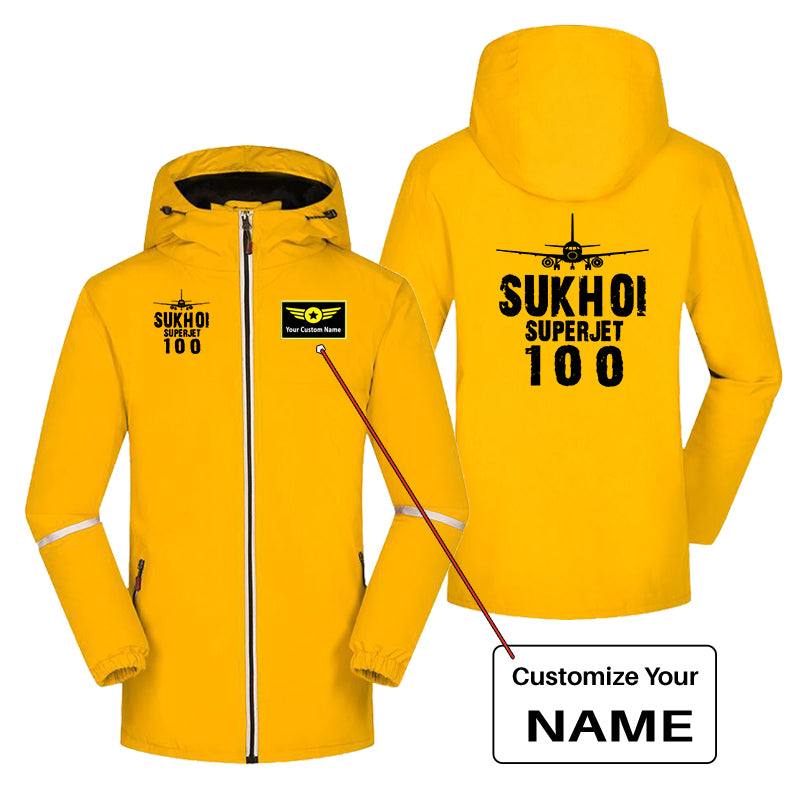 Sukhoi Superjet 100 & Plane Designed Rain Coats & Jackets