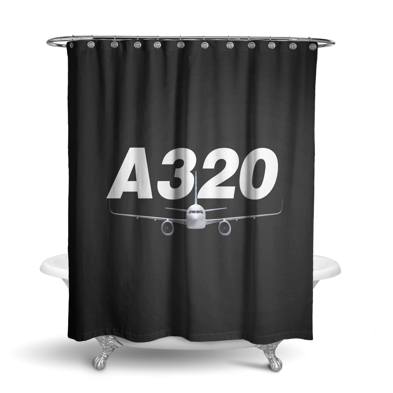 Super Airbus A320 Designed Shower Curtains