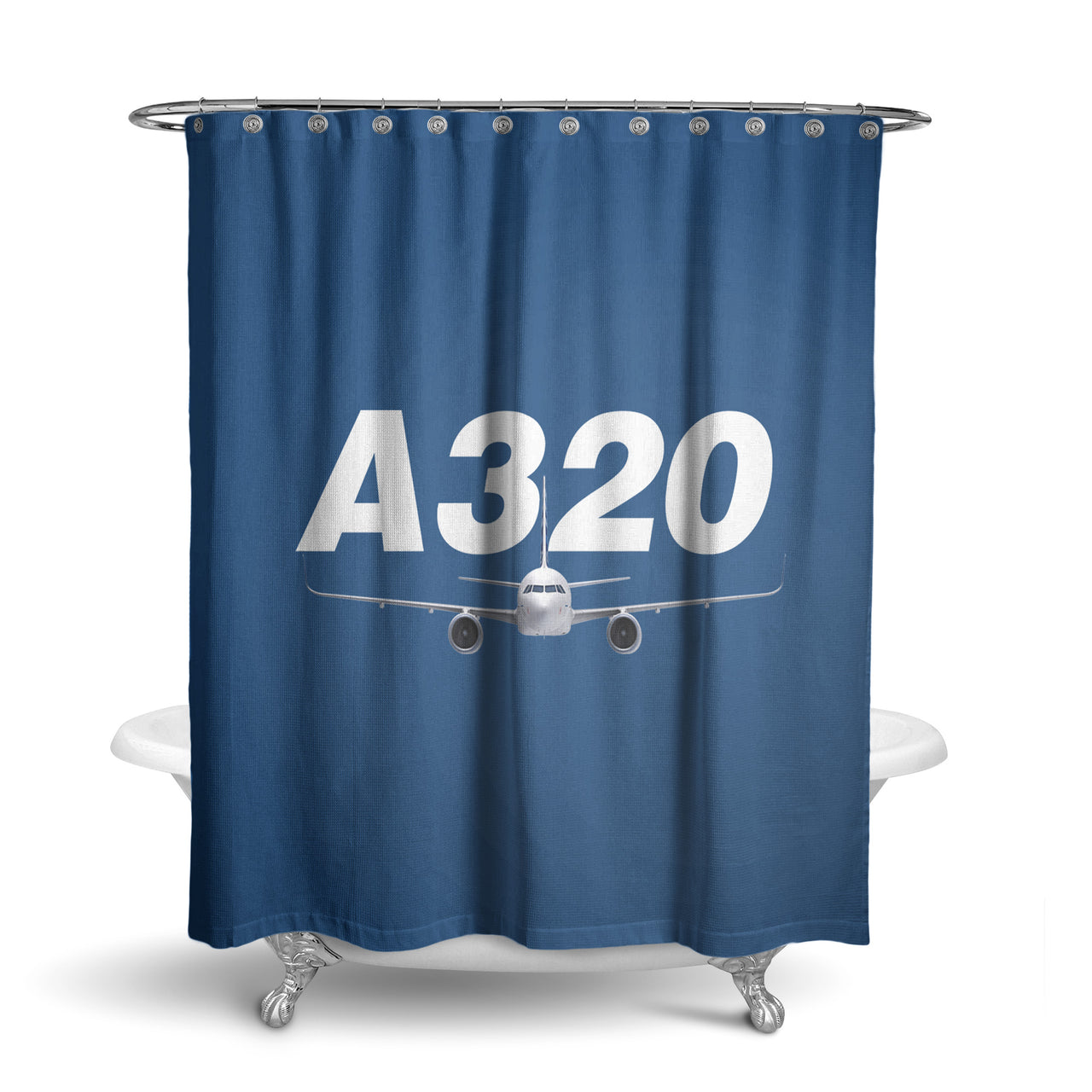 Super Airbus A320 Designed Shower Curtains