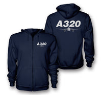 Thumbnail for Super Airbus A320 Designed Zipped Hoodies