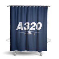 Thumbnail for Super Airbus A320 Designed Shower Curtains