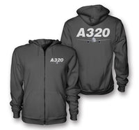 Thumbnail for Super Airbus A320 Designed Zipped Hoodies