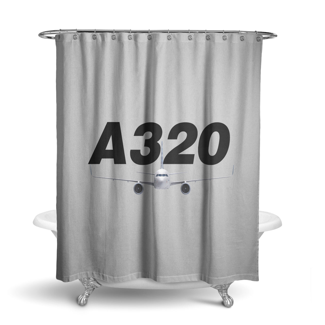 Super Airbus A320 Designed Shower Curtains