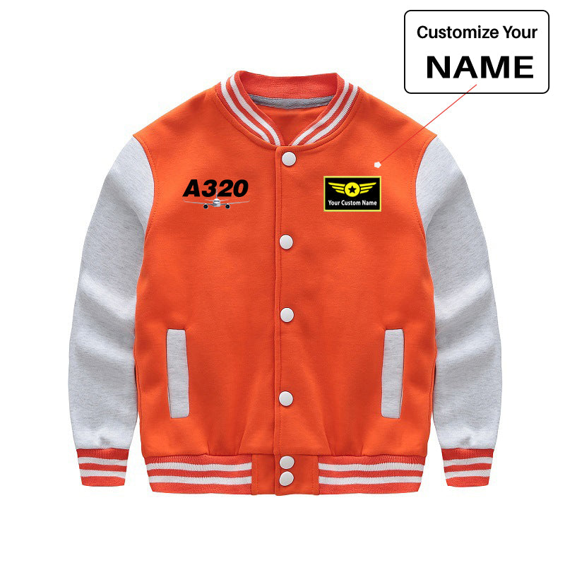 Super Airbus A320 Designed "CHILDREN" Baseball Jackets