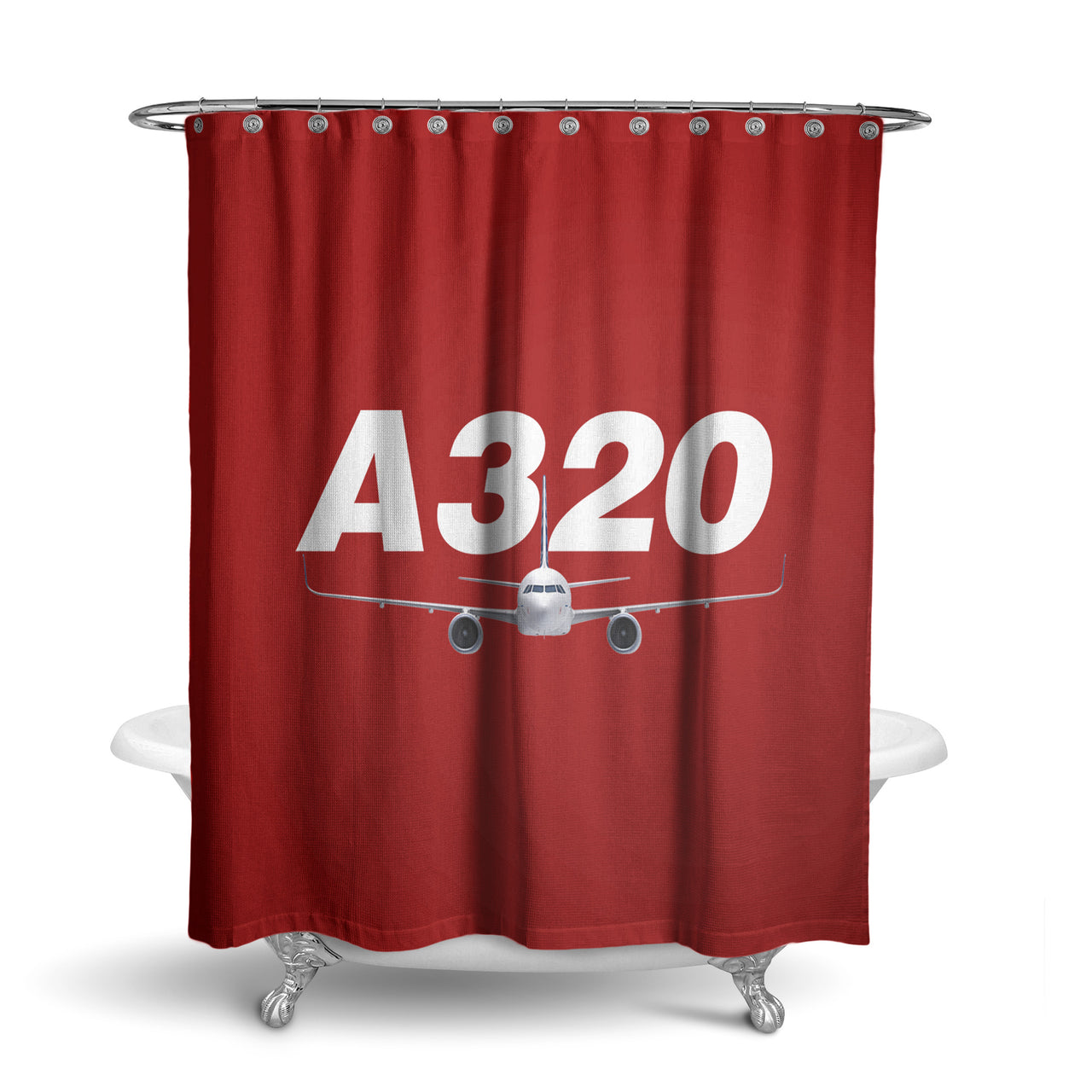 Super Airbus A320 Designed Shower Curtains