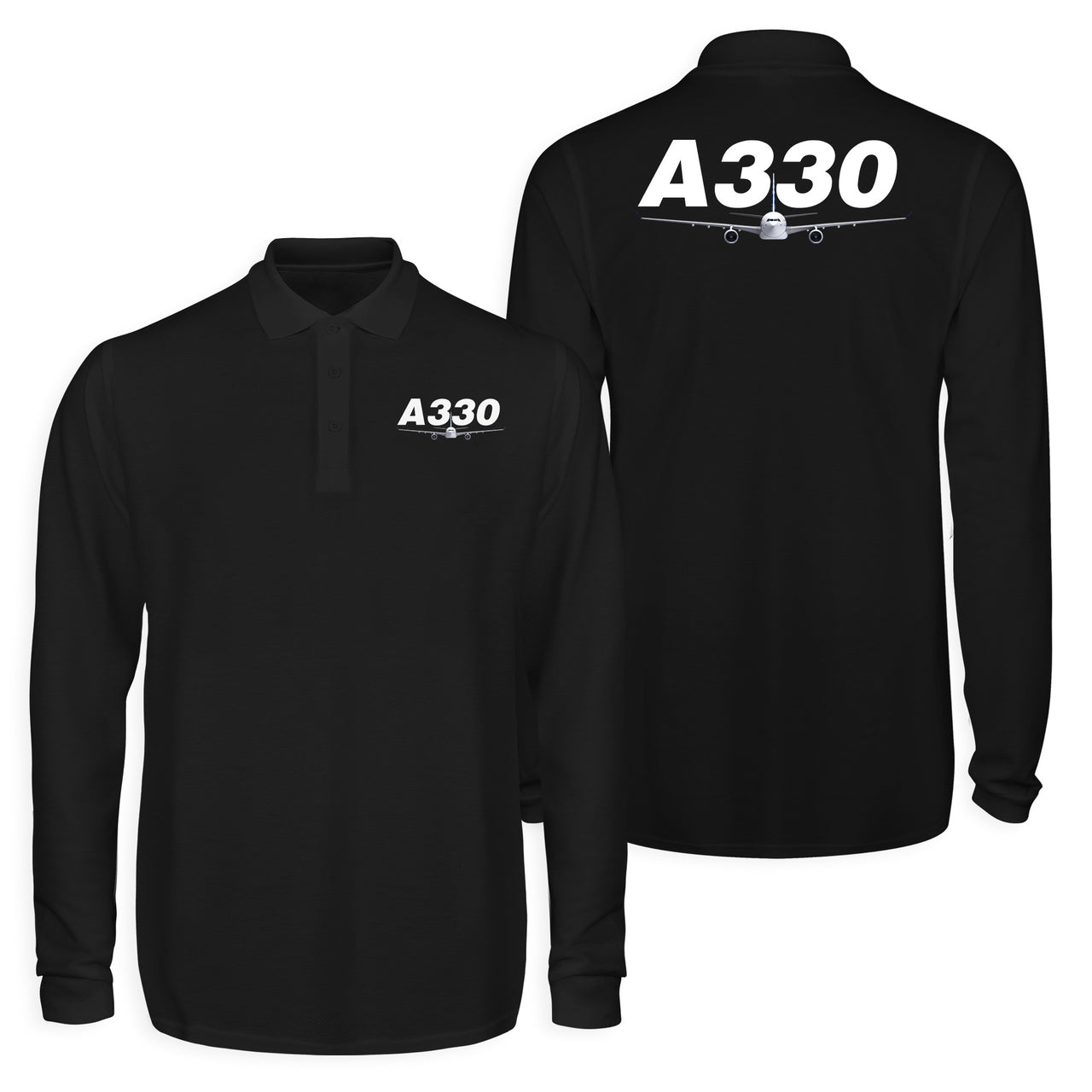 Super Airbus A330 Designed Long Sleeve Polo T-Shirts (Double-Side)