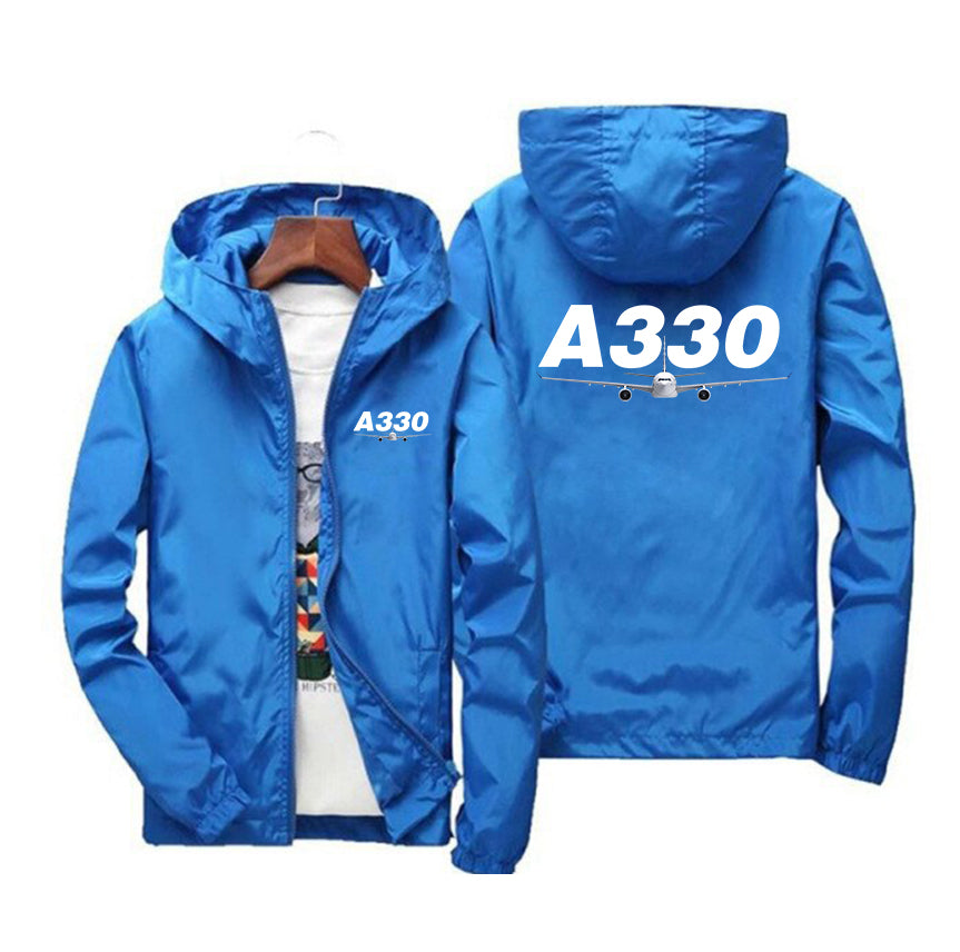 Super Airbus A330 Designed Windbreaker Jackets