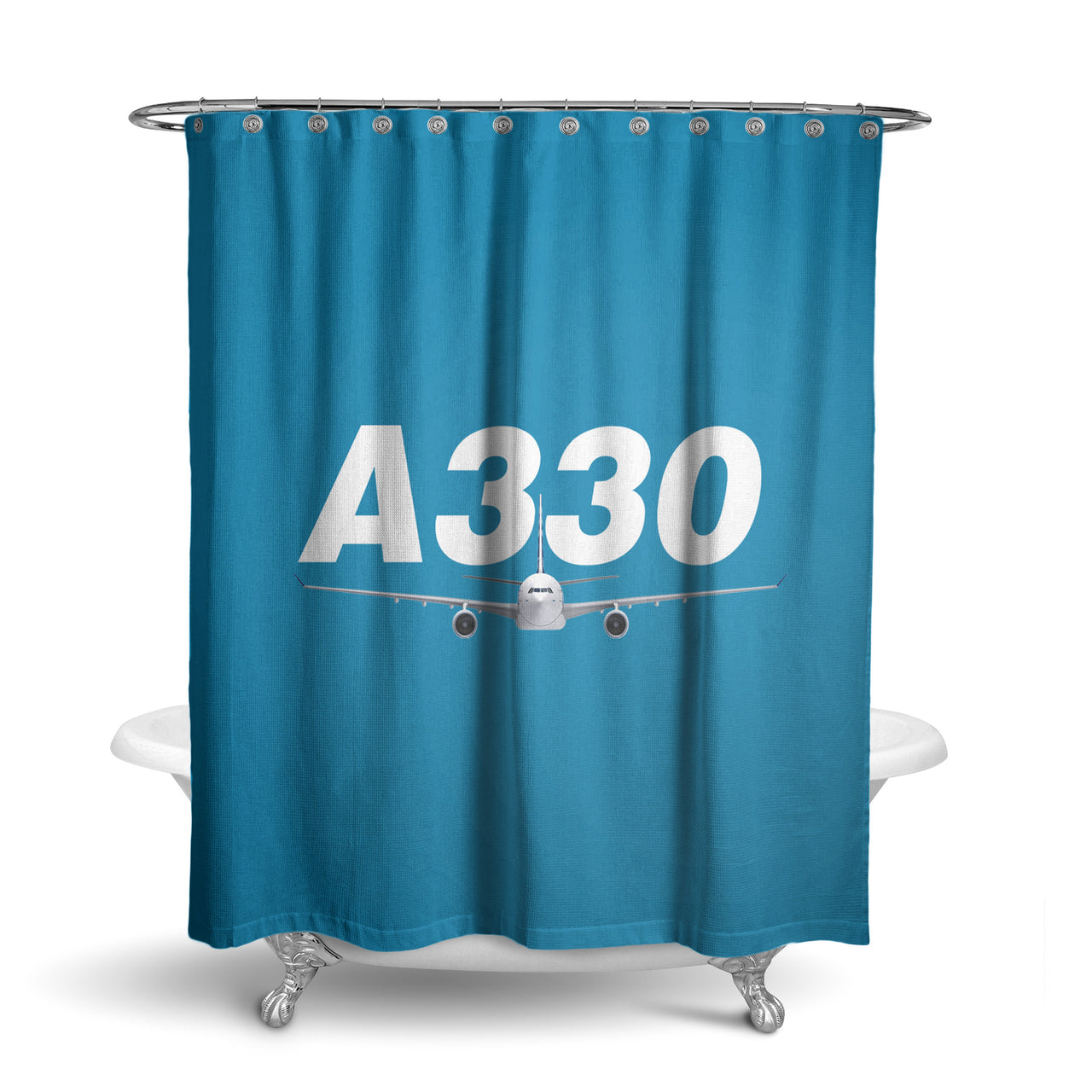 Super Airbus A330 Designed Shower Curtains