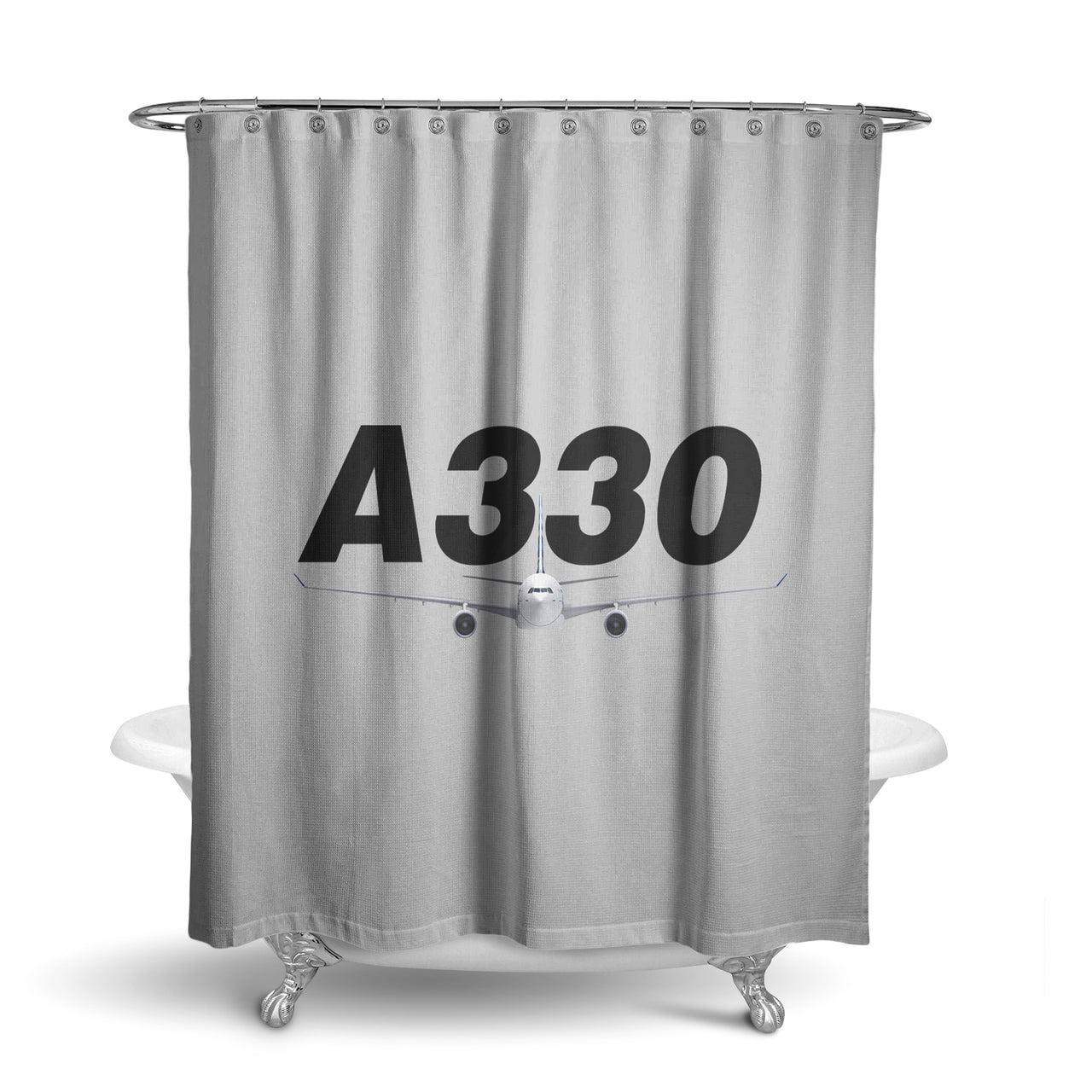 Super Airbus A330 Designed Shower Curtains