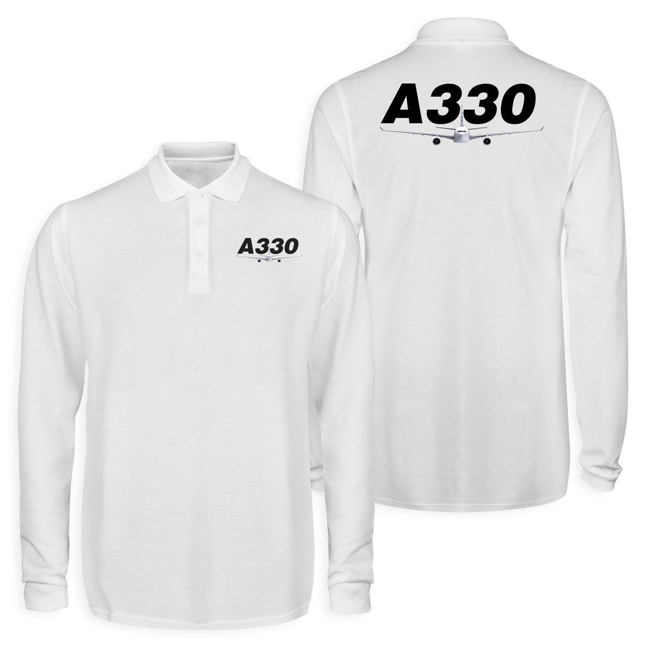 Super Airbus A330 Designed Long Sleeve Polo T-Shirts (Double-Side)